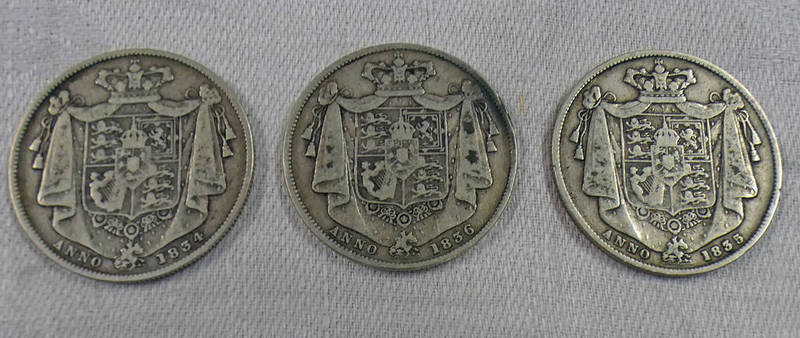 1834-1836 WILLIAM IV HALFCROWNS