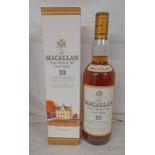 1 BOTTLE MACALLAN 10 YEAR OLD SINGLE MALT WHISKY - 700ML, 40% VOL.