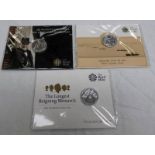 3 X UK COMMEMORATIVE SILVER £20 COINS TO INCLUDE 2014 CENTENARY OF THE OUTBREAK OF WW1,