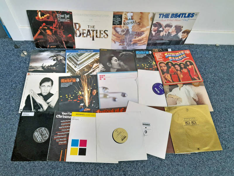 SELECTION OF VARIOUS VINYL RECORDS INCLUDING ARTISTS SUCH AS JOHN LENNON, PETE TOWNSHEND,