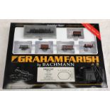 GRAHAM FARISH 370-175 N GAUGE GOODS SET WITH 4F LOCO & 5 WAGONS (MISSING TRACK AND CONTROLLER).