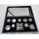 2006 ELIZABETH II QUEEN'S 80TH BIRTHDAY 13 COIN SILVER PROOF SET, IN CASE OF ISSUE WITH C.O.