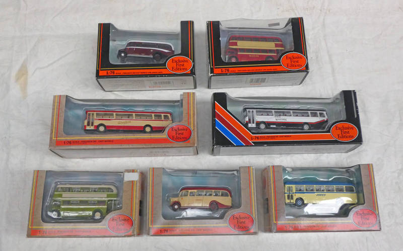 SELECTION OF EFE OO GAUGE MODEL BUSES INCLUDING LEYLAND PD1 LOWBRIDGE, SCOTTISH MOTOR TRACTION,