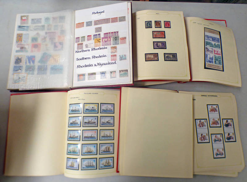 3 ALBUMS OF WORLDWIDE STAMPS MOSTLY A THEMATIC COLLECTION OF SHIPS ON STAMPS,