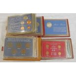 4 ALBUMS OF 22 X SPECIMEN SETS TO INCLUDE UK, USA,