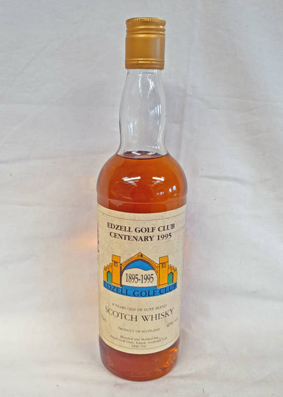 1 BOTTLE OF EDZELL GOLF CLUB CENTENARY BOTTLING 8 YEAR OLD DE LUXE BLENDED WHISKY - 70CL,