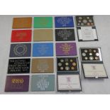 16 X UK PROOF COIN SETS TO INCLUDE 1970-1984 & 1996,