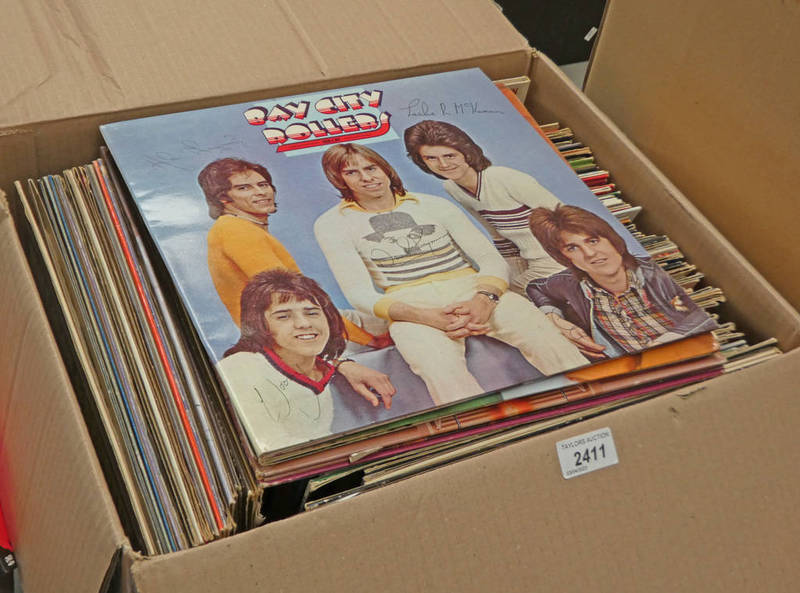 SELECTION OF VARIOUS VINYL RECORDS INCLUDING ARTISTS SUCH AS THE BAY CITY ROLLERS, U2,