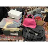 SELECTION OF WOMAN'S HAND BAGS & SHOES IN 2 BOXES