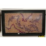 MARK BLACKMAN SAND SHADOWS 13/750 SIGNED WITH CERTIFICATE OF AUTHENTICATION FRAMED ABORIGINAL