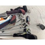 SELECTION OF GOLF CLUBS TO INCLUDE ODYESSEY PUTTER, PING RAPTURE 21, SERENCE ANSER 2 PUTTER,
