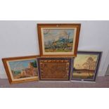 2 FRAMED OIL PAINTINGS OF SPANISH COUNTRYSIDE, BOTH INDISTINCTLY SIGNED,