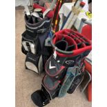 2 GOLF BAGS & CLUBS TO INCLUDE PURE STRIKE N-SERIES PUTTER, ODYESSEY DUAL FORCE ROSSIE II,