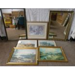 SELECTION OF FRAMED PRINTS TO INCLUDE : S. CHRISTIE, OLD ARBROATH - 1740, SIGNED , W.