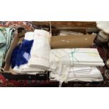 SELECTION OF VARIOUS FABRIC, LINEN, ETC TO INCLUDE WOMEN'S GLOVES, LACE,