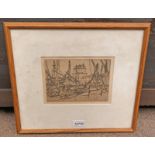 COLONEL ROBERT GOFF SHIPPING VIAREGGIO SIGNED FRAMED ETCHING 14.