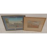 THOMAS GIRTIN CHAREENTON, WATERHOUSE ON THE STREAM, SIGNED, FRAMED WATERCOLOUR,