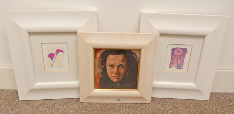 LYNN MORRISON, ANGIE, FRAMED ACRYLIC, TOGETHER WITH PAUL T.E.