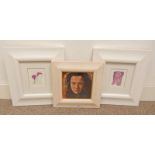 LYNN MORRISON, ANGIE, FRAMED ACRYLIC, TOGETHER WITH PAUL T.E.