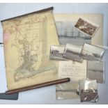19TH CENTURY MAP OF THE TOWN OF MONTROSE, PHOTOGRAPHS OF FERRYDEN, MONTROSE HARBOUR,
