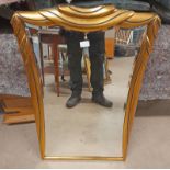 MODERN GILT FRAMED MIRROR 78CM TALL X 48 CM WIDE