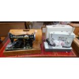 LUCKY CASED SEWING MACHINE & SINGER ELECTRIC SEWING MACHINE