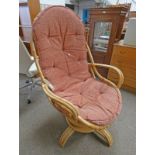 BAMBOO SWIVEL ROCKING CHAIR