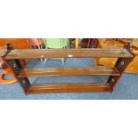 OAK WALL PLATE RACK,