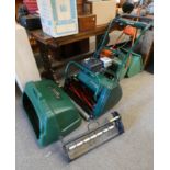 ALLETT EXPERT KENSINGTON 20K PETROL LAWNMOWER WITH GRASS BOX & QC20A AERATOR CARTRIDGE