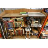 SELECTION OF VARIOUS TOOLS TO INCLUDE ELECTRIC FLOOR POLISHER & VARIOUS BOOKS