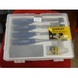 STANLEY CHISEL SET IN BOX - NEW