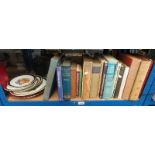 1 SHELF OF BOOKS & ORNAMENTS INCLUDING THE TEMPEST ILLUSTRATED BY PAUL WOODROFFE,