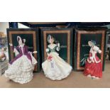 3 BOXED ROYAL DOULTON FIGURES CHRISTMAS DAY 2004,