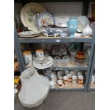 SELECTION OF CASED WATER BABY PLATES, DINNERWARE, ROYAL DOULTON FRUIT SET,