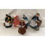 4 ROYAL DOULTON FIGURE INCLUDING OLD MEG,