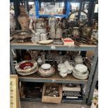 SILVER PLATED FRUIT BOWL PICQUOTWARE, VARIOUS SILVER PLATED WARE, SELECTION OF BRIAR & OTHER PIPES,