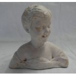 POTTERY BUST SIGNED D MARRETTI & FIRENZE