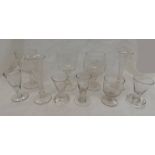 EXCELLENT SELECTION OF 19TH & EARLY 20TH CENTURY GLASSES INCLUDING BALUSTER FOOT,