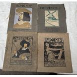 IMPRINTS, A QUARTERLY, VOLUME 1 IN 4 PARTS, ALL EXAMPLES BY J.W.