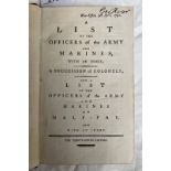 A LIST OF THE OFFICERS OF THE ARMY AND MARINES,