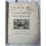 A VIEW OF SIR ISAAC NEWTON'S PHILOSOPHY BY HENRY PEMBERTON,