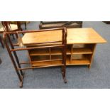 MAHOGANY TOWEL RAIL & PINE COFFEE TABLE