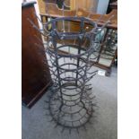 ARTS & CRAFTS STYLE METAL WINE/BOTTLE RACK,