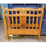 PAIR OF OAK DOUBLE BED-ENDS,