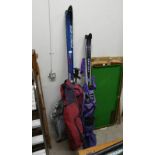 PAIR OF FISCHER VT6 PLASMA EDGE SKIS WITH POLES & PAIR OF HEAD 20 X SKIS AND POLES