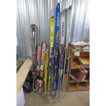 GOOD SELECTION OF VARIOUS PAIRS OF SKIS TO INCLUDE 1 PAIR OF ZENITH ROSSIGNOL 25 CARBON SKIS',