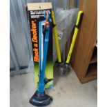BLACK & DECKER ELECTRIC STRIMMER WITH BOX & STANLEY GARDEN LOPPERS