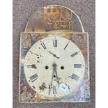 GRANDFATHER CLOCK FACE AND WORKS,