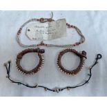 BRACELETS FROM NUBIA (UPPER NILE) AND A BEAD NECKLACE