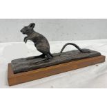 BRONZE FIGURE OF A DESERT RAT SIGNED DAVY BY BRIGADIER GEORGE DAVY,